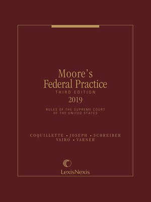 cover image of Moore's Federal Practice